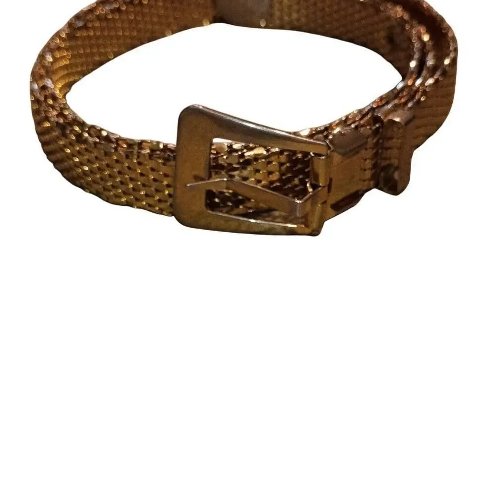 Vintage Gold Metallic Mesh Women's Belt 33